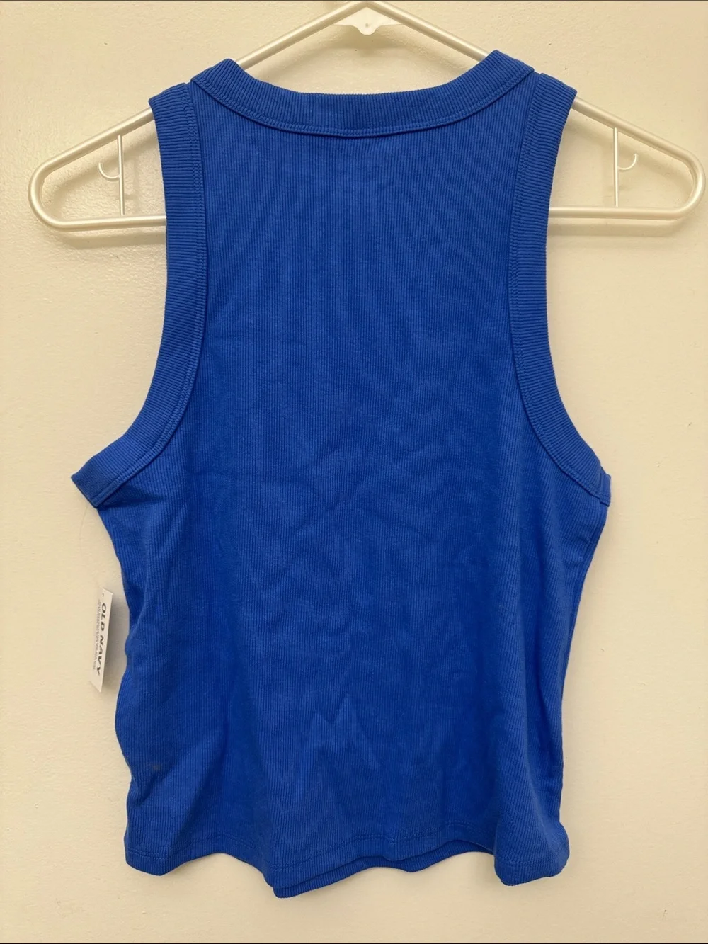 Old Navy Snug fit Blue Ribbed Tank Top in Large